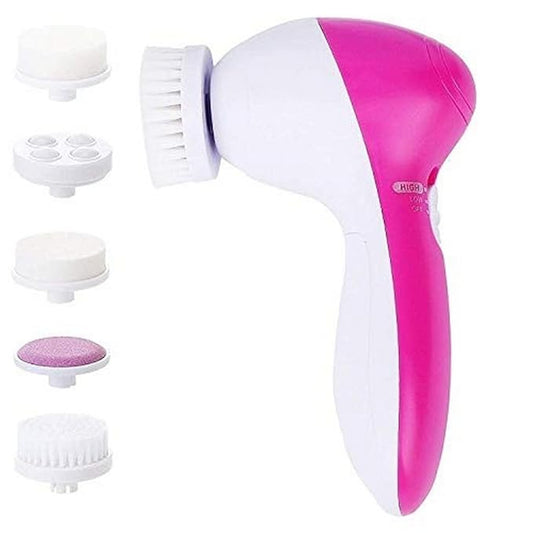 Multifunction Beauty Care Brush Deep Clean 5 in 1 Portable Facial Cleaner Relief Face Massage Machine